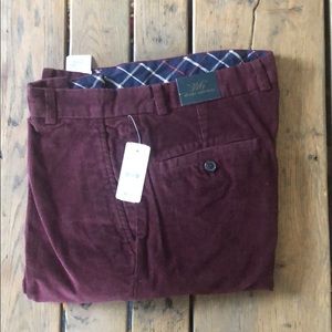 NWT Men’s Brooks Brothers maroon corduroys  33x30.